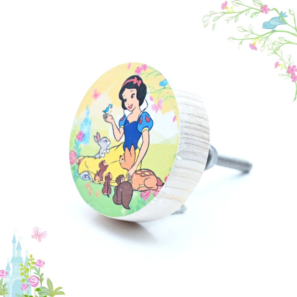 Handmade Pine Wood Snow White Forest Friends Knob for Kids Furniture